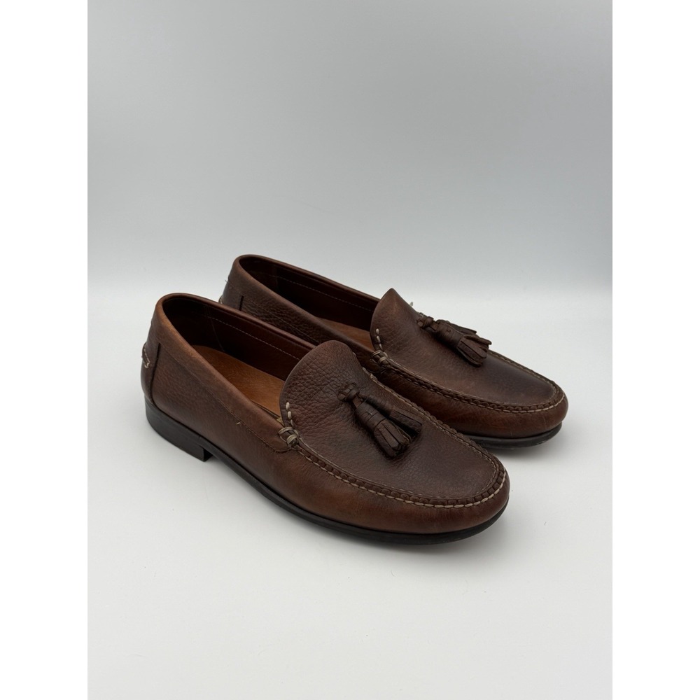 Johnston & Murphy Brown Leather Tassel Loafers 11M Old Money Prep Classic